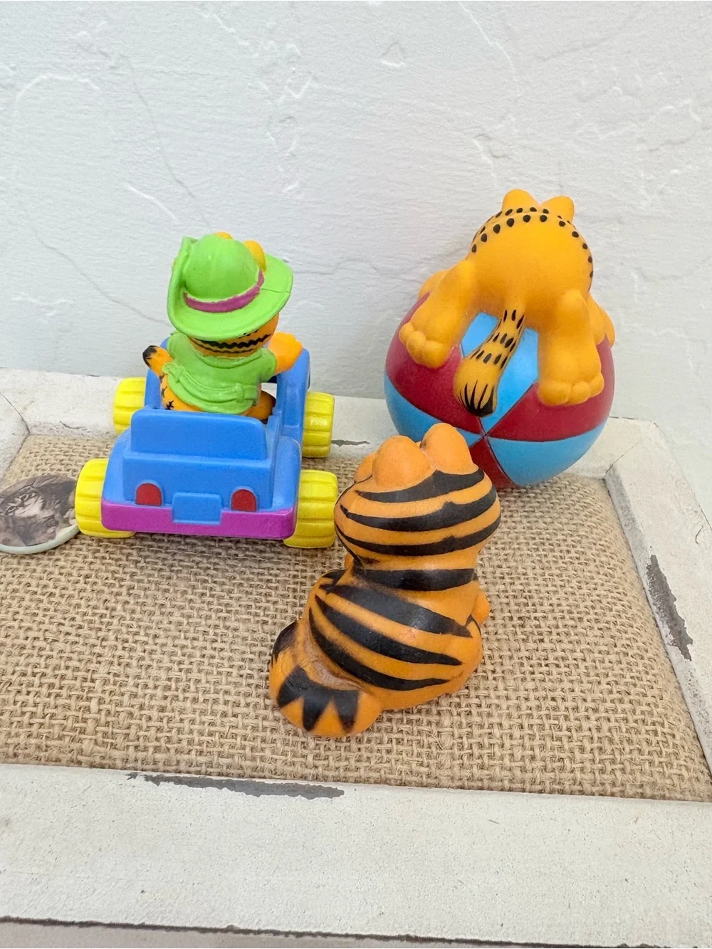Set of 3 Vintage Garfield the Cat Toys